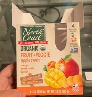 Organic Fruit and Veggie Apple Sauce (Mango, Sweet Potato, Apricot)