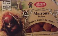 Marrons entiers pelés et cuits à la vapeur