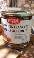 Marrons confits entiers au sirop