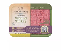 93% lean/7% fat ground turkey