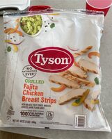 Grilled fajita chicken breast strips