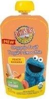 Organic fruit yogurt smoothie peach banana