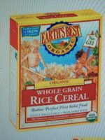 Certified organic whole grain rice cereal