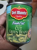 Cut green beans with natural sea salt