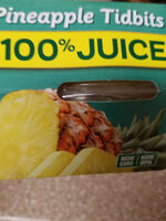 Pineapple tidbits in 100% juice, pineapple tidbits