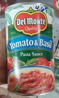 Del monte, pasta sauce, tomato & basil