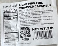 Light Pink Foil Wrapped Caramels