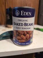 Organic baked beans w/sweet sorghum