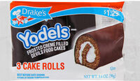 Yodels frosted creme filled devils food cakes rolls