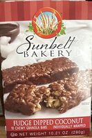 Fudge Dipped Coconut Chewy Granola Bars