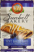 Sunbelt Bakery Soft Baked Bars Sweet Fruit Filling Blueberry Flavored