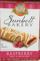 Sunbelt bakerys raspberry fruit grain bars bars