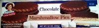 Chocolate flavored marshmallow pies sandwich cookies