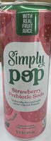 Simply Pop Strawberry Prebiotic Soda