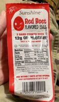 Red beet flavored eggs