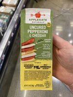 Cheddar cheese, olive oil & sea salt crackers, uncured pork & beef pepperoni, uncured pepperoni & cheddar