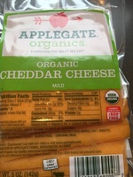 Organic mild cheddar cheese, mild