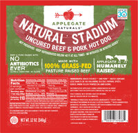 Natural Stadium Uncured Beef & Pork Hot Dog