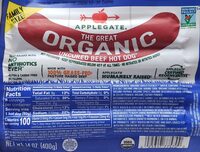 The great organic uncured beef hot dog