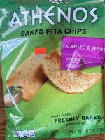 Baked pita chips garlic and herb