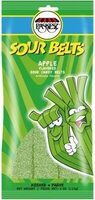 Sour belts candy apple
