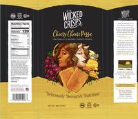 Wicked crisps cheesy cheese pizza flavored tomato crisps