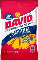 David roasted and salted original sunflower seeds