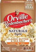 Naturals light classic butter sea salt microwave popcorn
