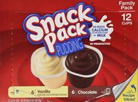 Chocolate, vanilla pudding
