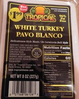 White turkey delicatessen style meats