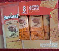 Peanut butter on cheese sandwich crackers
