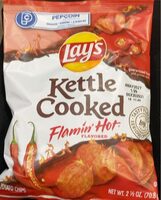 Kettle cooked flamin hot potato chips
