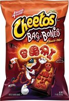 Bag of bones flamin' hot cheese flavored snacks