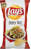 Crispy taco flavored potato chips