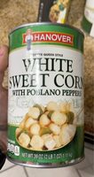 White sweet corn with poblano peppers