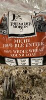 100% Whole Wheat Round Loaf
