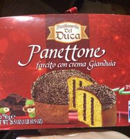 Panettone farcito con crema Gianduia