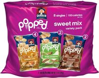 Popped rice snacks variety caramel corn