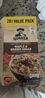 Instant Oatmeal Maple & Brown Sugar