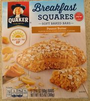Peanut butter soft baked bars squares with creamy filling, peanut butter