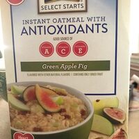 Instant oatmeal with antioxidants, green apple fig