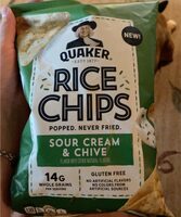 Rice chips sour cream and chive
