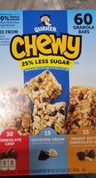 Quaker chewy bars 25 less sugar