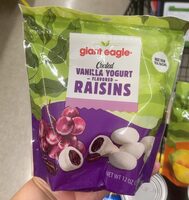 Coated vanilla yogurt raisins