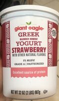 Greek blended nonfat yogurt strawberry