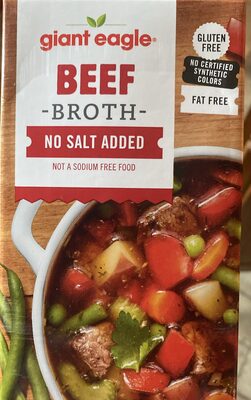 Beef broth- no salt added by Giant Eagle