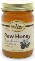 Raw blackberry honey glorybee