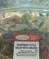 Southwest style salad with chicken