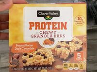 Peanut butter dark chocolate protein chewy granola bars