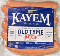Kayem, Old Tyme, Natural Casing Beef Frankfurters